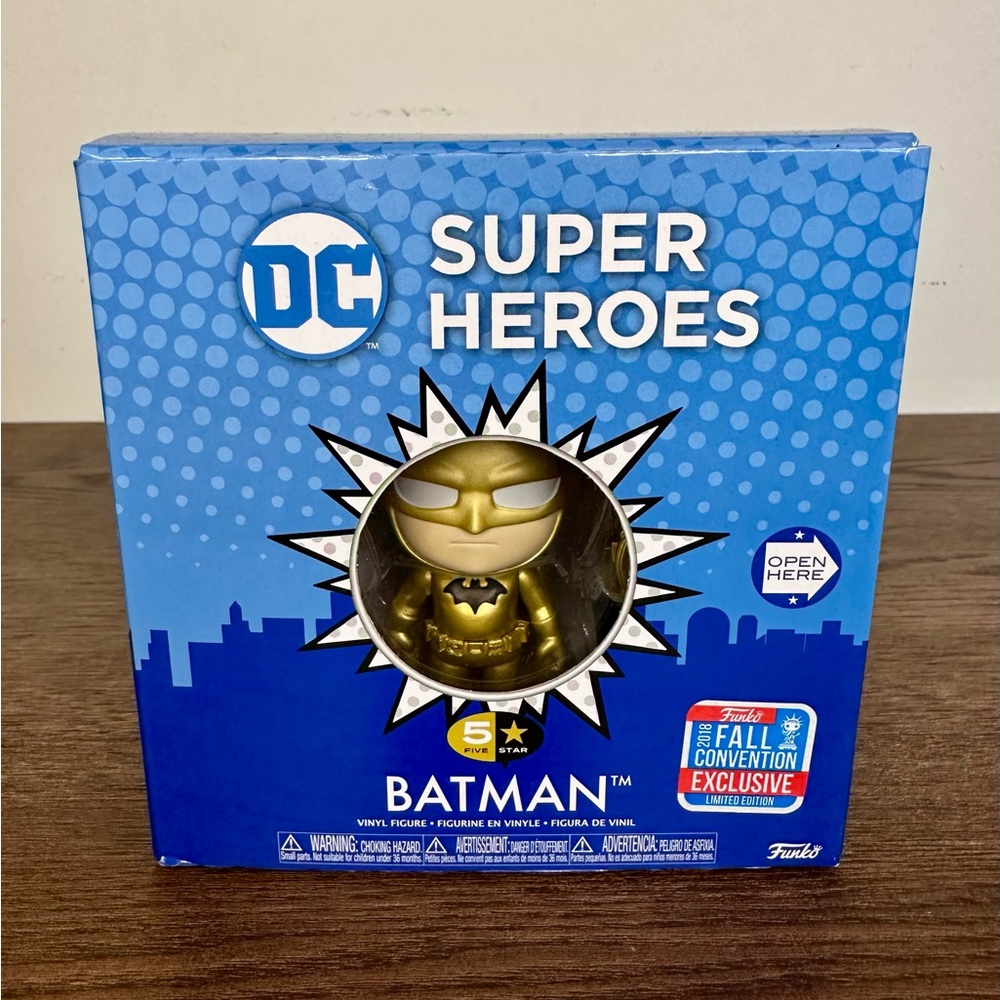 New Funko 5 Star DC Super Heroes Batman Gold 2018 Fall Convention Exclusive